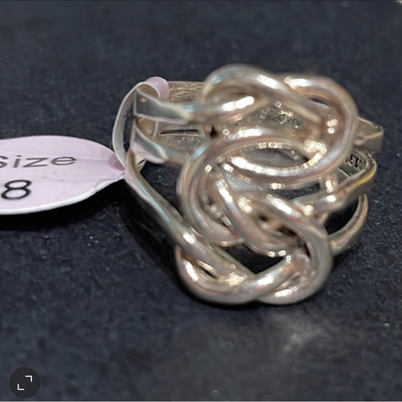Silver Interwoven ring size 8 with box - Picture 3 of 5